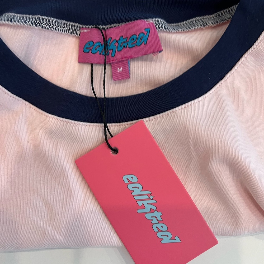 Edikted Pink Italia Long Sleeve Tee - Picture 4 of 4